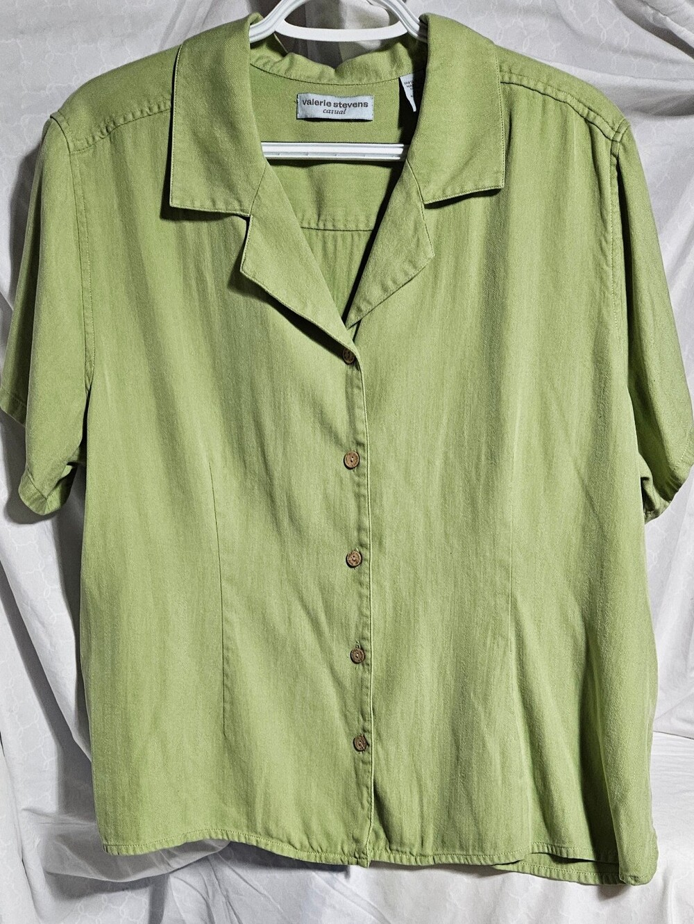 Valerie Stevens Short Sleeved Pure Silk Shirt 38" Chest By 22" Long (Rrf)